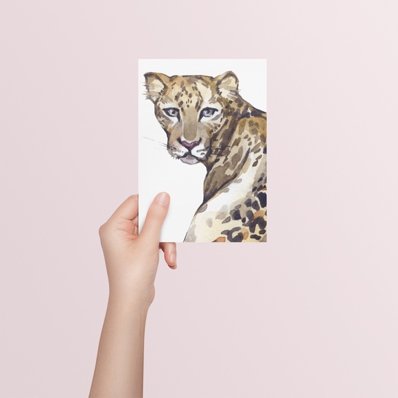 Jaguar Watercolor Wall Art Print Poster Unframed, Leopard Print - Picture 6 of 8